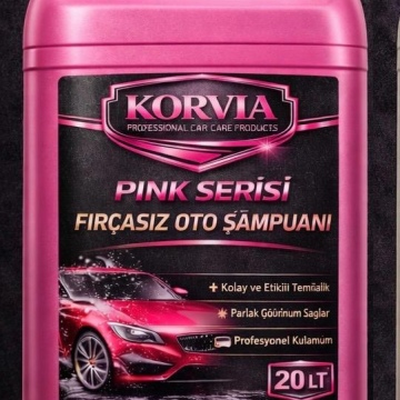 Korvia Pink Serisi Fırçasız Oto Şampuanı 20Lt