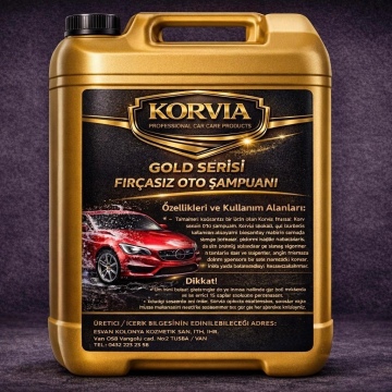 Korvia Gold Serisi Fırçasız Oto Şampuanı 5Lt