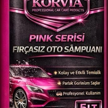 Korvia Pink Serisi Fırçasız Oto Şampuanı 5Lt