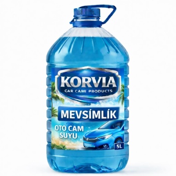 Korvia Mevsimlik Oto Cam Suyu 5Lt